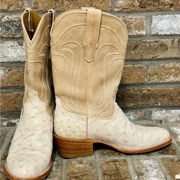 Tecovas Shoes - Tecovas Jesse Pearl Ostrich Boots